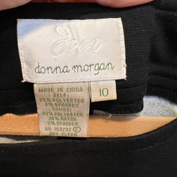 Donna Morgan Vintage Black & White Abstract Sleeveless Sheath Dress Size 10 - Picture 6 of 6